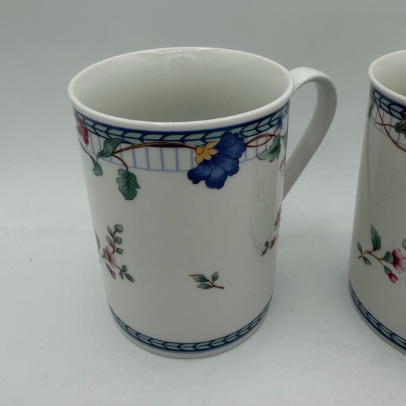 Set Of Two Oneida Blue Lattice Mug 1215336 Floral Cottage - Picture 3 of 9